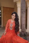 Ka 1275 Faux Georgette Laheriya Print Work Navratri Gown